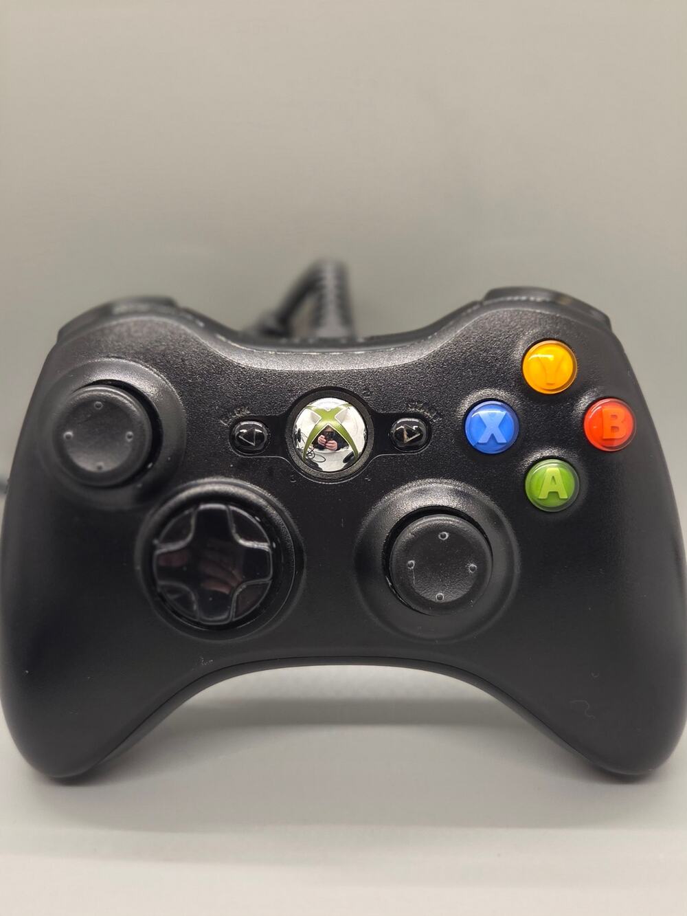 Official Microsoft Xbox 360 Black Wired Controller! ~ Works Great! ~ Authentic!